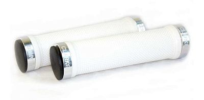 Превью  Грипсы CLARKS CL0201 с двумя фиксаторами 130 мм Белый/Серебристый